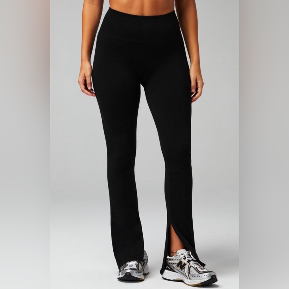 Fabletics Black Boot Cut Split-Hem Pants